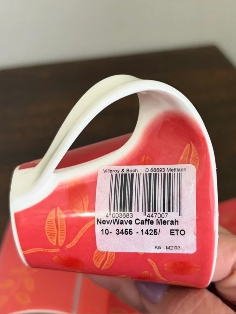 Villeroy & Boch New Wave Caffe Merah Espresso Set Service 4 Cups And Saucers